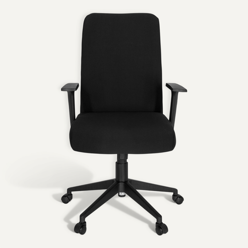 Chaise De Bureau Cosio I Tissu Noir Accoudoirs Compris