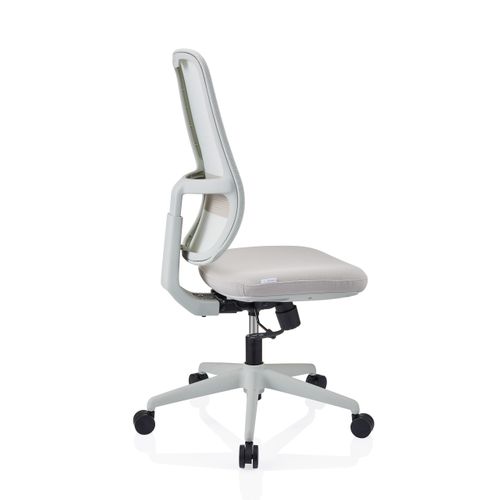 Fauteuil De Bureau Minoro W Tissu / Tissu Maille Taupe Sans Accoudoirs