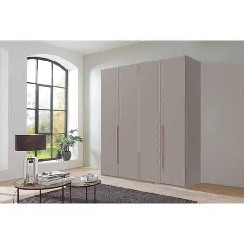 Armoire Chambre Grise Sahara 4 Portes Battantes Et 3 Tiroirs 180x58x208