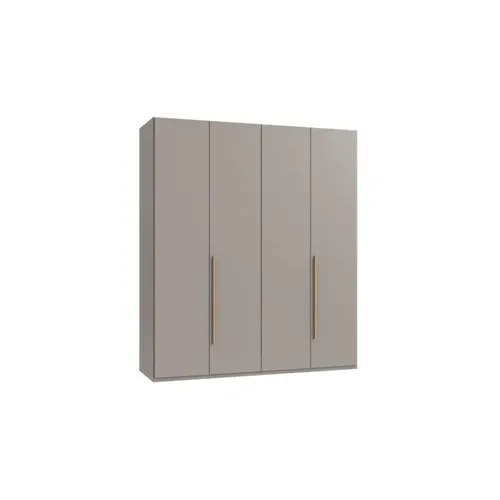 Armoire Chambre Grise Sahara 4 Portes Battantes Et 3 Tiroirs 180x58x208