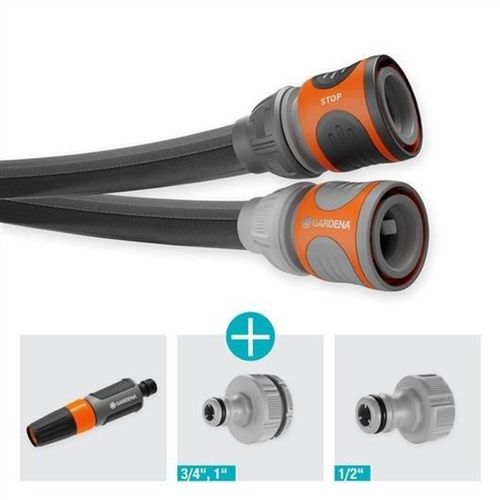 Tuyau D’arrosage Textile 30 M 13 Mm Avec Lance Et Adaptateurs