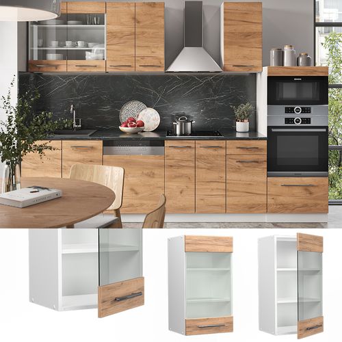 Vicco Armoire en verre Fame-Line, Chêne noir brillant, 40cm | Leroy Merlin