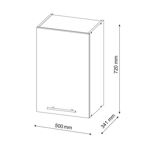 Meuble Haut De Cuisine Fame-Line 50 Cm – Blanc Anthracite/or – Vicco (neuf)
