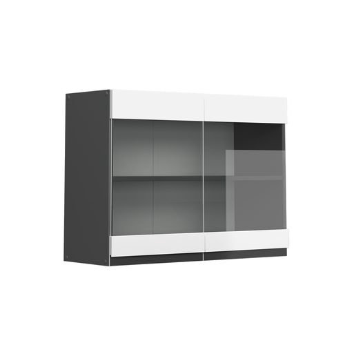 Armoire En Verre R-line 39745 Blanc 80cm J-shape