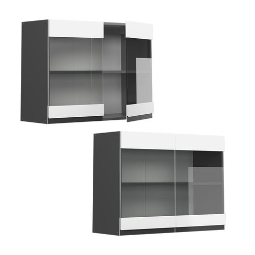 Armoire En Verre R-line 39745 Blanc 80cm J-shape