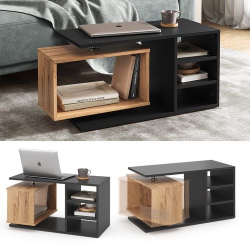 Table Basse Rafi 40213 Noir 88x35cm