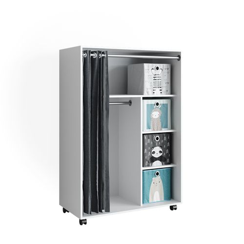 Armoire Doros 40642 Blanc 100x146.6cm Avec Boxes Pliables