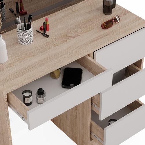 Coiffeuse Sherry 40835 Sonoma 90cm Avec Miroir LED