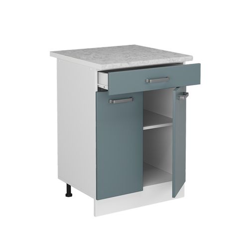 Meuble Bas Universel R-Line, Gris, 30 Cm Avec Tiroir, Sans Plan De