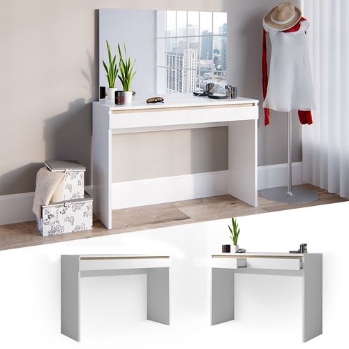 Coiffeuse Emma 29162 Blanc 120cm Sans Miroir