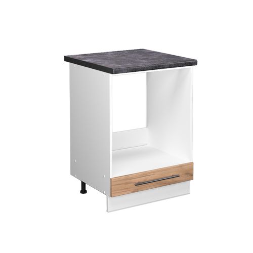 Meuble d'angle Fame-Line, 80.5cm , PT Chêne, Anthracite campagne, Blanc