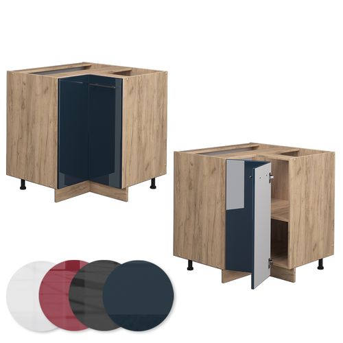 Meuble Dangle Fame-line 48865 Bleu Foncé Brillant 80.5cm , Pt Anthracite