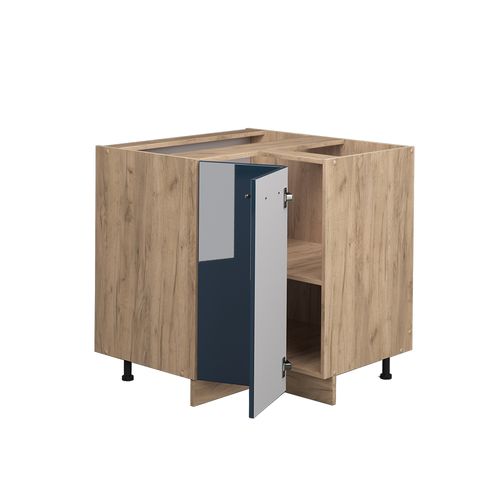 Meuble Dangle Fame-line 48867 Bleu Foncé Brillant 80.5cm , Pt Marbre