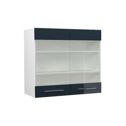 Armoire En Verre Fame-line 49568 Bleu Foncé Brillant 80cm