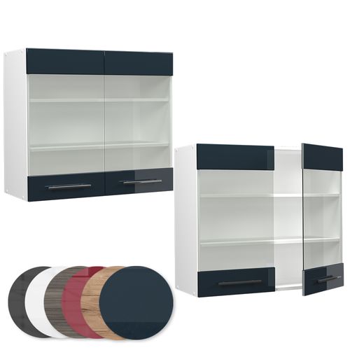 Armoire En Verre Fame-line 49568 Bleu Foncé Brillant 80cm