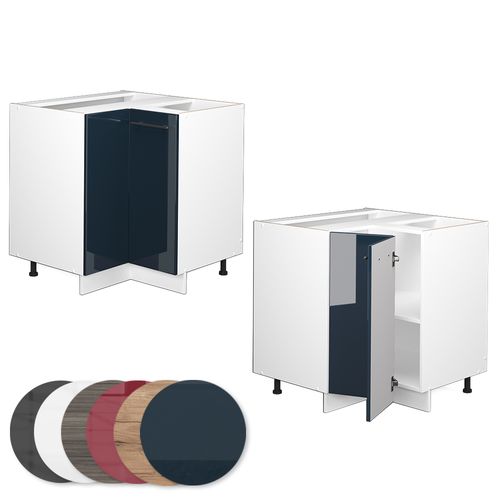 Meuble Dangle Fame-line 49703 Bleu Foncé Brillant 80.5cm , Pt Anthracite