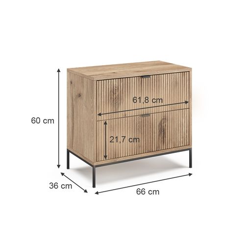 Table De Chevet Eliza 49868 Chêne Viking Lot De 2