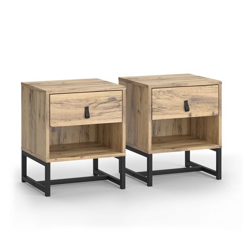 Table De Nuit Ezra 50123 Chêne Lot De 2