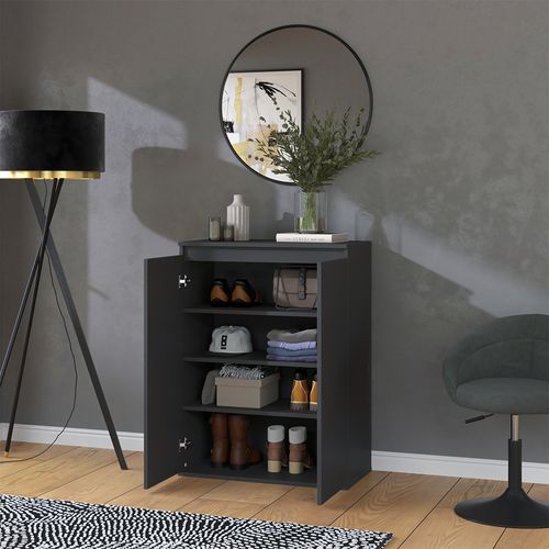 Commode Claus 54744 Anthracite 74x99.6cm Avec 2 Portes