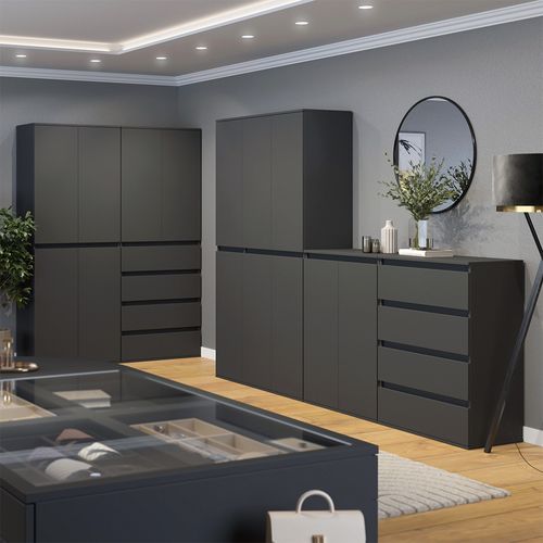 Commode Claus 54744 Anthracite 74x99.6cm Avec 2 Portes