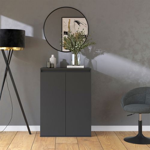 Commode Claus 54744 Anthracite 74x99.6cm Avec 2 Portes