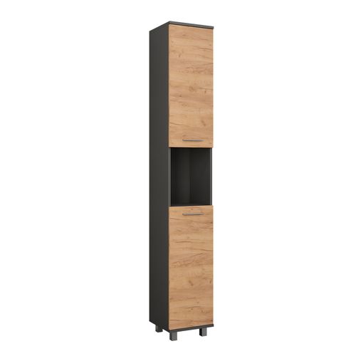 Vicco Meuble de rangement Ilias Chêne/Anthracite 60x190cm