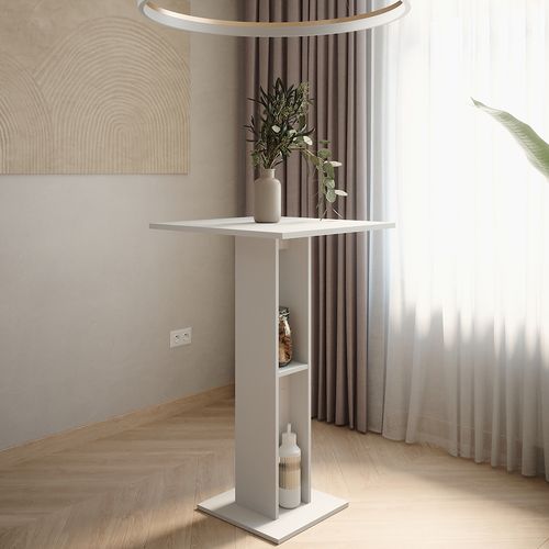 Vicco Table De Bar Repose Blanc 65x65 Cm – Style Bistrot Élégant Pour Cuisine !