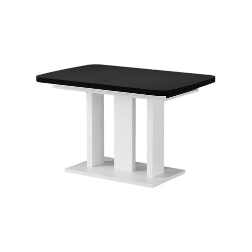 Table à Manger Extensible Fenaro 120x80cm (jusqu'à 160cm) - Noir/chêne, Plateau Mélaminé, Pied Métal Et MDF, Idéale Salle à Manger - 2