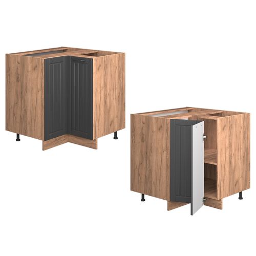 Meuble Dangle Fame-line 57188 Gris Foncé 80.5cm , Pt Marbre