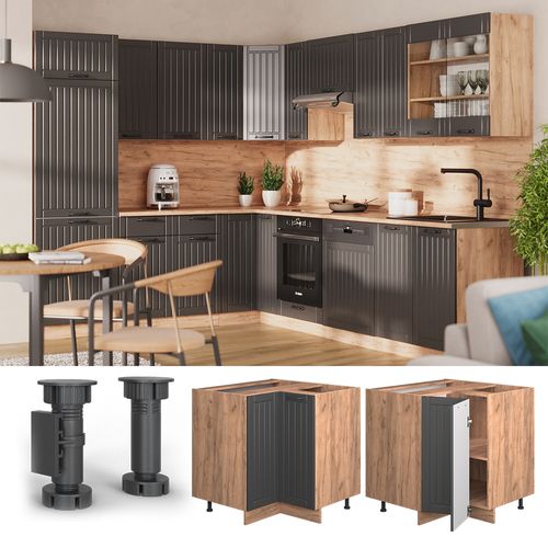 Meuble Dangle Fame-line 57188 Gris Foncé 80.5cm , Pt Marbre