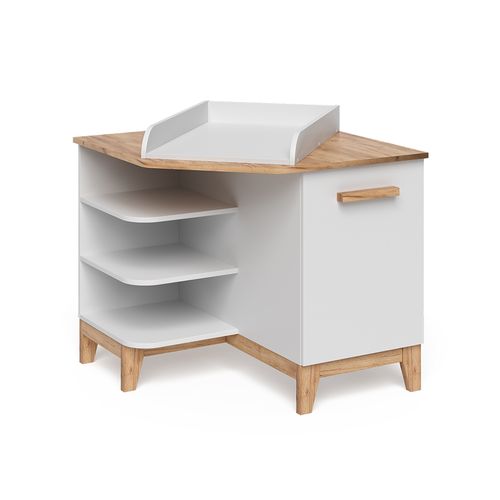Table à Langer Malia 58361 Blanc/artisan 85x85.2cm Avec Porte