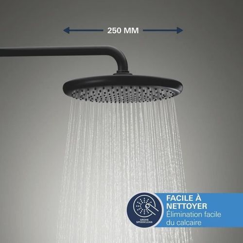 Ensemble De Douche Encastré - 1 + 2 Jets - Mitigeur Thermostatique - 348832430 - Noir