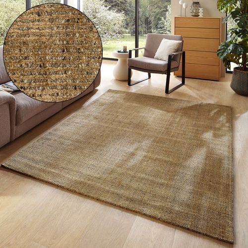 Tapis Uni Rayé Venus 40x60 Cm - Doré