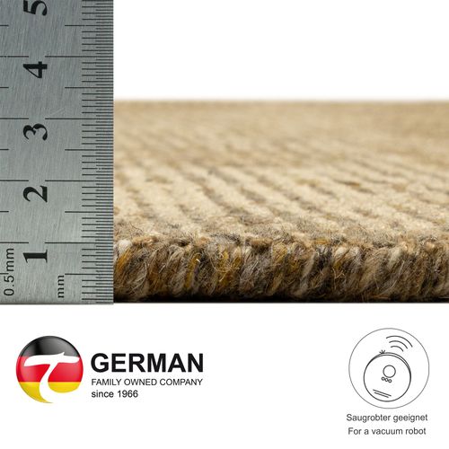 Tapis Uni Rayé Venus 70x140 Cm - Doré