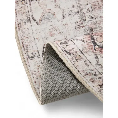 Tapis Lavable George Crème/taupe Ø 160 Cm