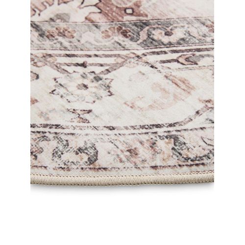 Tapis Lavable George Crème/taupe Ø 160 Cm