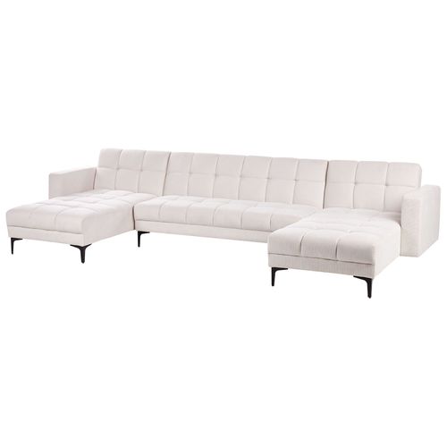 Canapé-lit Modulable En Forme De U Alnes Blanc Cassé 5 Places ...