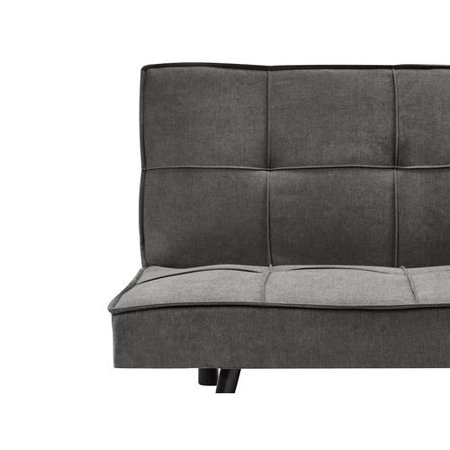 Canapé-lit 3 Places Hasle Tissu Gris Foncé