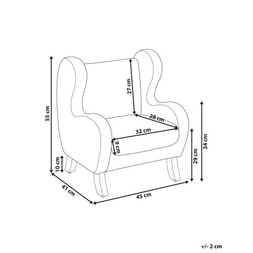 Fauteuil Pour Enfants Farum Bouclé Bleu Foncé