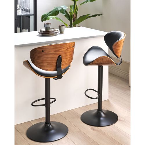 Lot De 2 Chaises De Bar Rotterdam Ii simili Noir