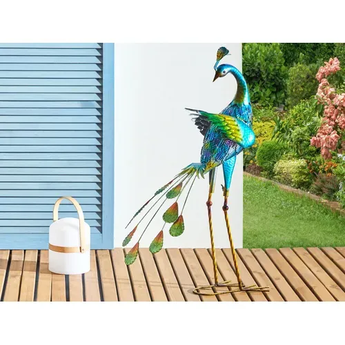 Statue De Jardin Peacock Bleu