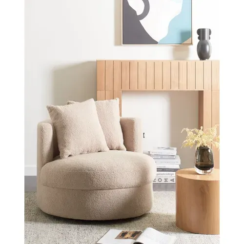 Fauteuil Dalby Bouclé Beige