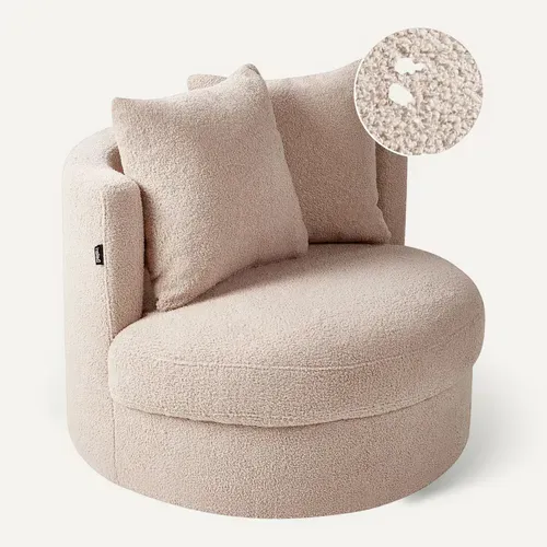 Fauteuil Dalby Bouclé Beige