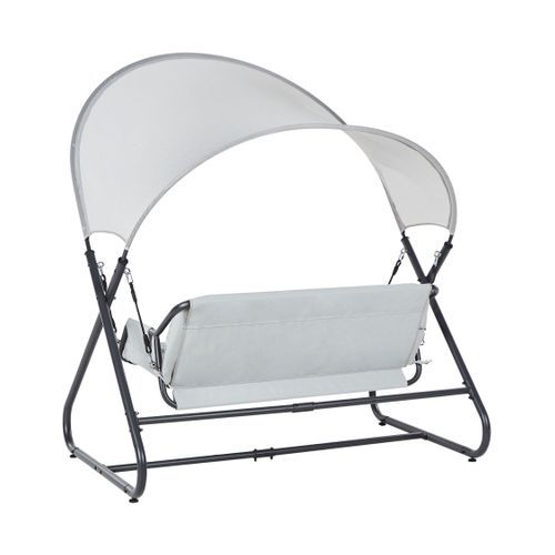 Balancelle De Jardin Solagna Métal Gris Clair