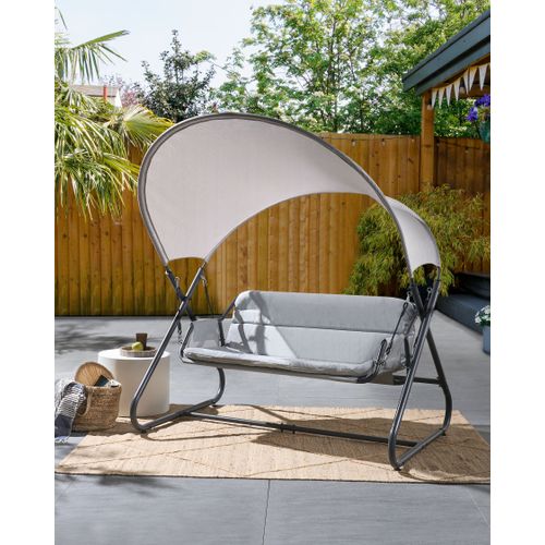 Balancelle De Jardin Solagna Métal Gris Clair