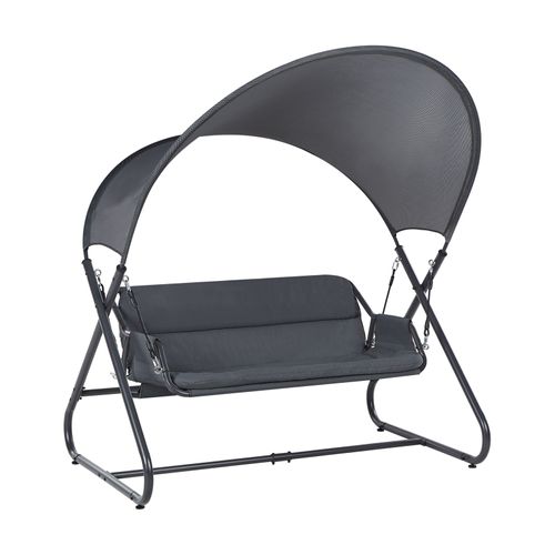 Balancelle De Jardin Solagna Métal Gris Foncé