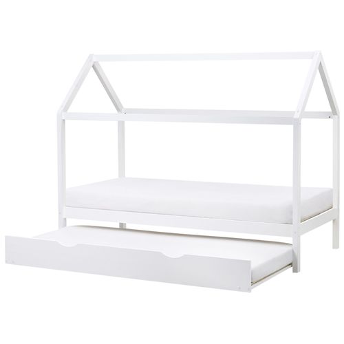 Lit Gigogne Enfant Bois De Pin Crillon 90 X 200 Cm Blanc