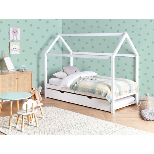 Lit Gigogne Enfant Bois De Pin Crillon 90 X 200 Cm Blanc