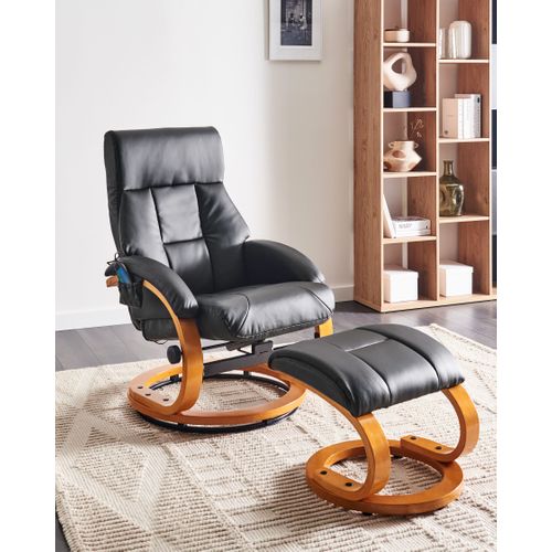 Fauteuil Massant Force simili Noir