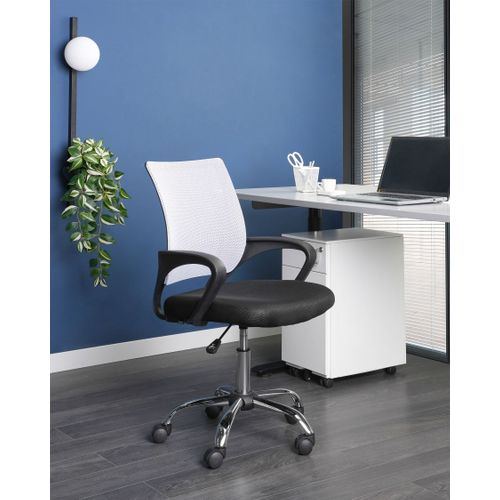 Chaise De Bureau Solid Noir/blanc